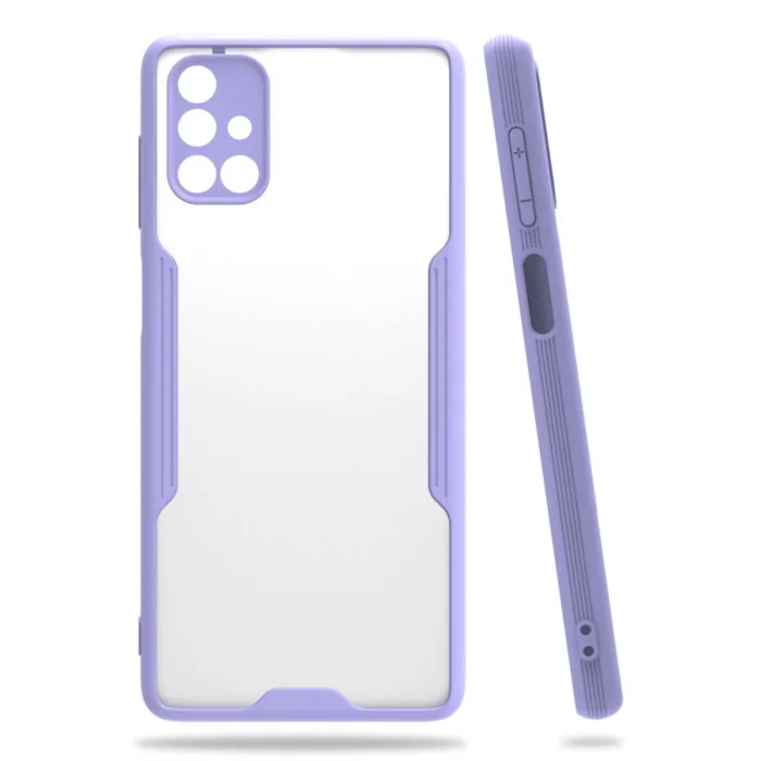 Samsung Galaxy M51 Kılıf Platin Silikon - Lila