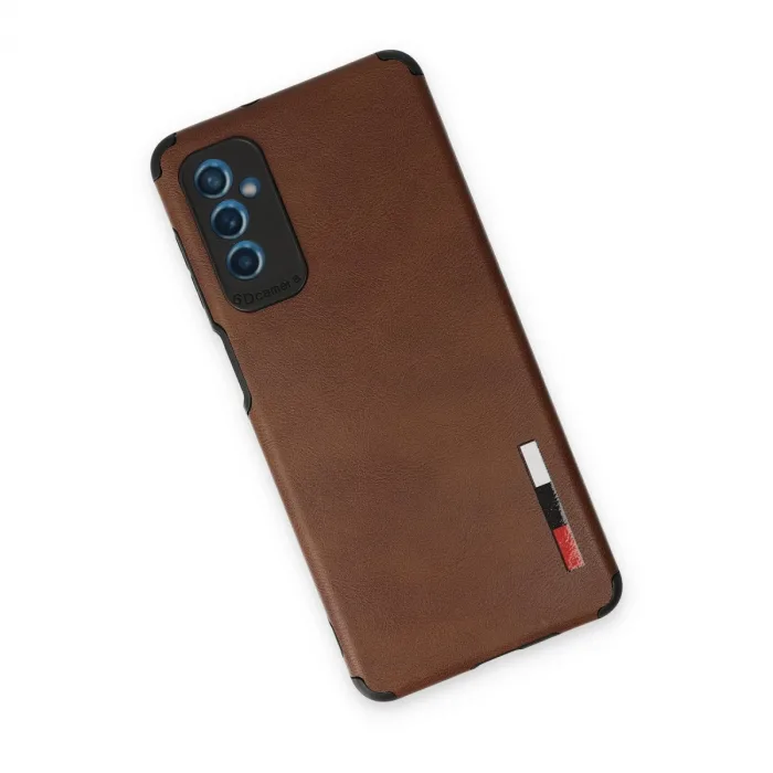 Samsung Galaxy M52 5g Kılıf Loop Deri Silikon - Kahverengi