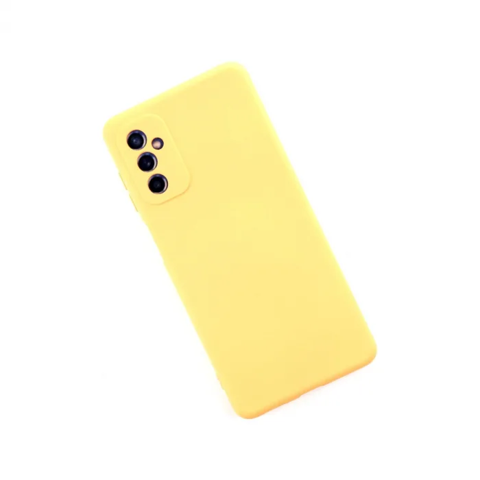 Samsung Galaxy M52 5g Kılıf Nano İçi Kadife Silikon - Sarı