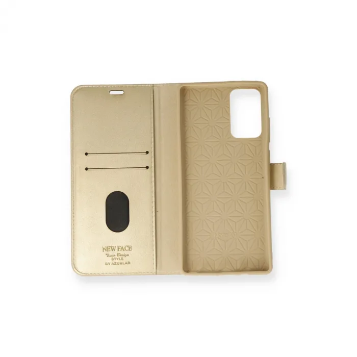 Samsung Galaxy Note 20 Kılıf Trend S Plus Kapaklı Kılıf - Gold