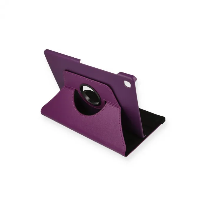 Samsung Galaxy P610 Tab S6 Lite 10.4 Kılıf 360 Tablet Deri Kılıf - Mürdüm