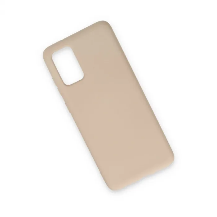 Samsung Galaxy S20 Kılıf Nano İçi Kadife Silikon - Pudra