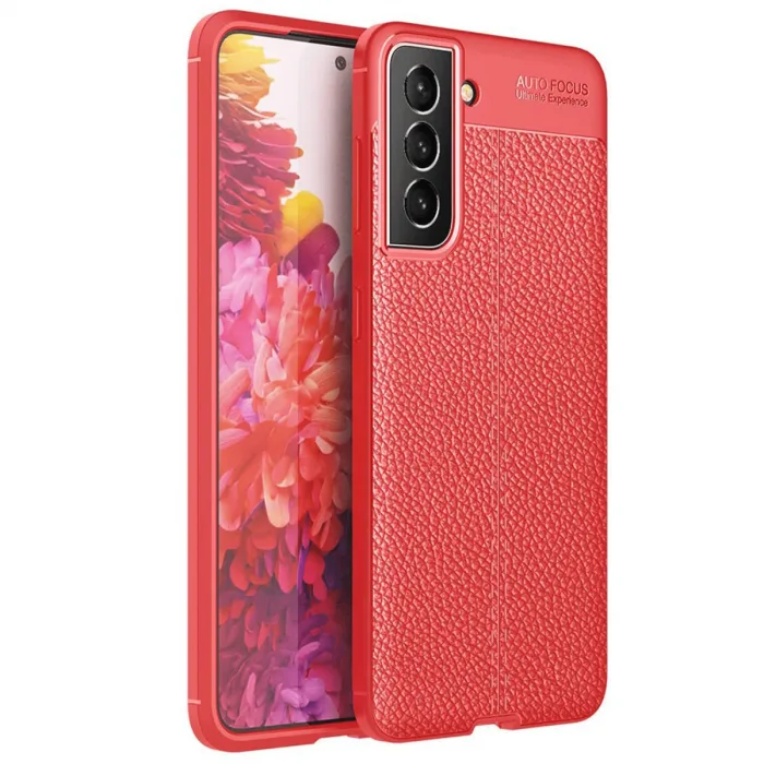 Samsung Galaxy S21 Fe Kılıf Auto Focus Kapak - Kırmızı