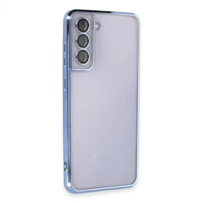Samsung Galaxy S21 Fe Kılıf Razer Lensli Silikon - Açık Mavi