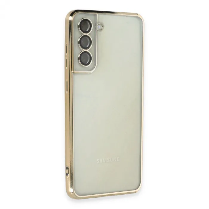 Samsung Galaxy S21 Fe Kılıf Razer Lensli Silikon - Gold