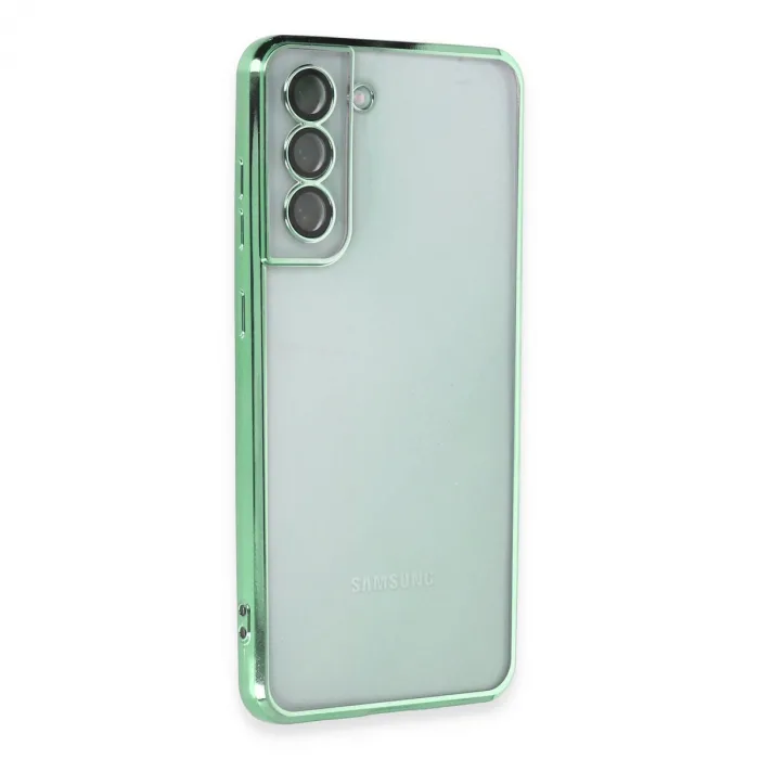 Samsung Galaxy S21 Fe Kılıf Razer Lensli Silikon - Yeşil