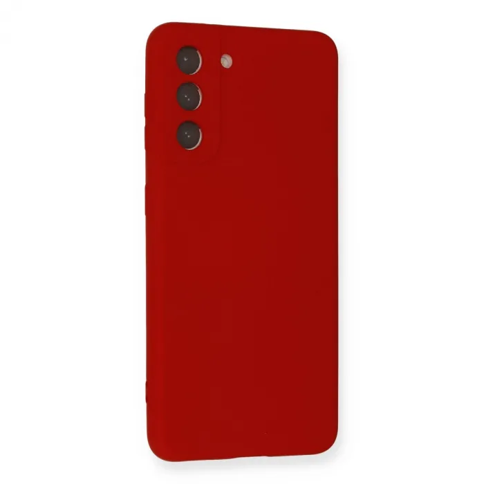Samsung Galaxy S21 Kılıf Nano İçi Kadife Silikon - Kırmızı