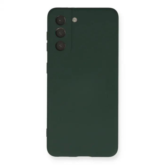 Samsung Galaxy S21 Kılıf Nano İçi Kadife Silikon - Koyu Yeşil