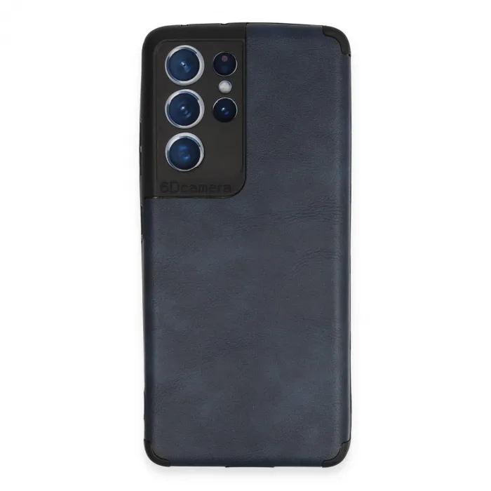 Samsung Galaxy S21 Ultra Kılıf Loop Deri Silikon - Lacivert
