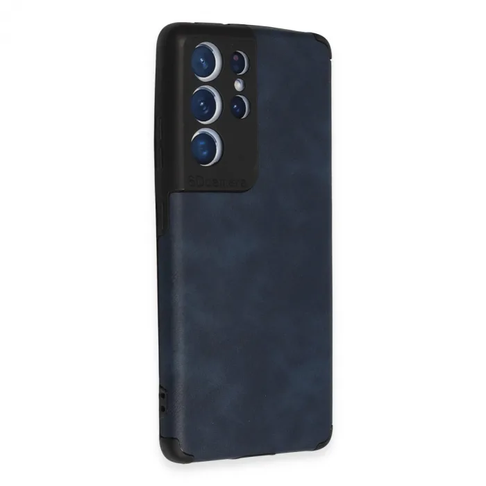 Samsung Galaxy S21 Ultra Kılıf Loop Deri Silikon - Lacivert