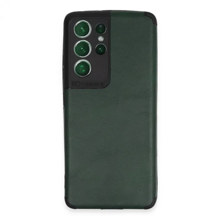 Samsung Galaxy S21 Ultra Kılıf Loop Deri Silikon - Yeşil