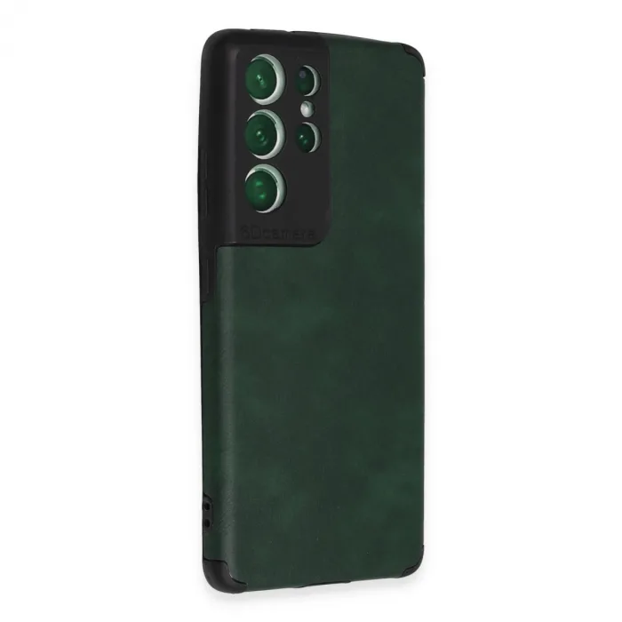 Samsung Galaxy S21 Ultra Kılıf Loop Deri Silikon - Yeşil