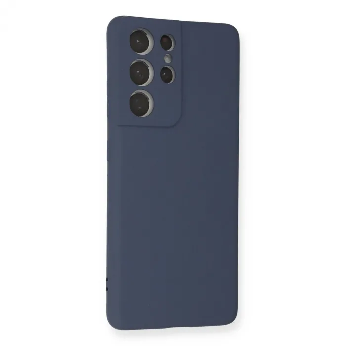 Samsung Galaxy S21 Ultra Kılıf Nano İçi Kadife Silikon - Gri