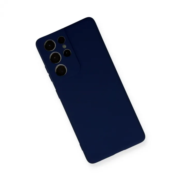 Samsung Galaxy S21 Ultra Kılıf Nano İçi Kadife Silikon - Lacivert