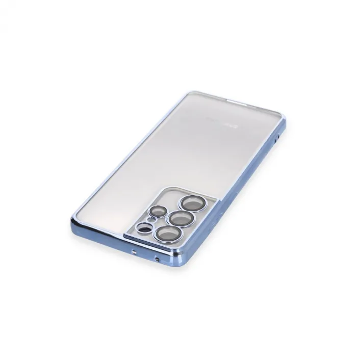 Samsung Galaxy S21 Ultra Kılıf Razer Lensli Silikon - Açık Mavi