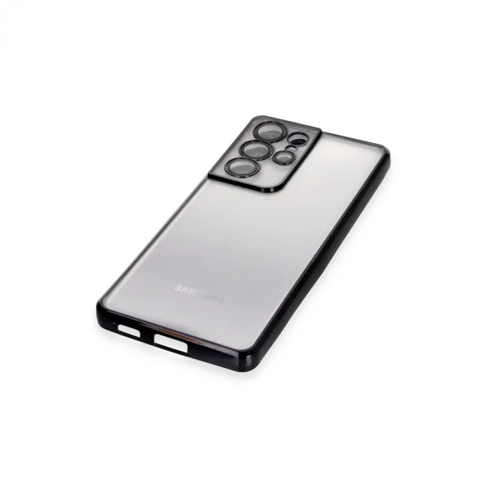 Samsung Galaxy S21 Ultra Kılıf Razer Lensli Silikon - Siyah