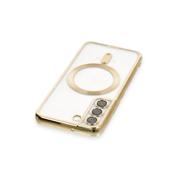 Samsung Galaxy S22 Kılıf Kross Magneticsafe Kapak - Gold