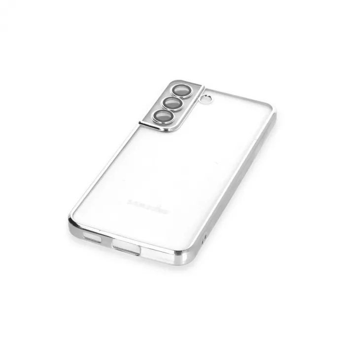 Samsung Galaxy S22 Kılıf Razer Lensli Silikon - Gümüş