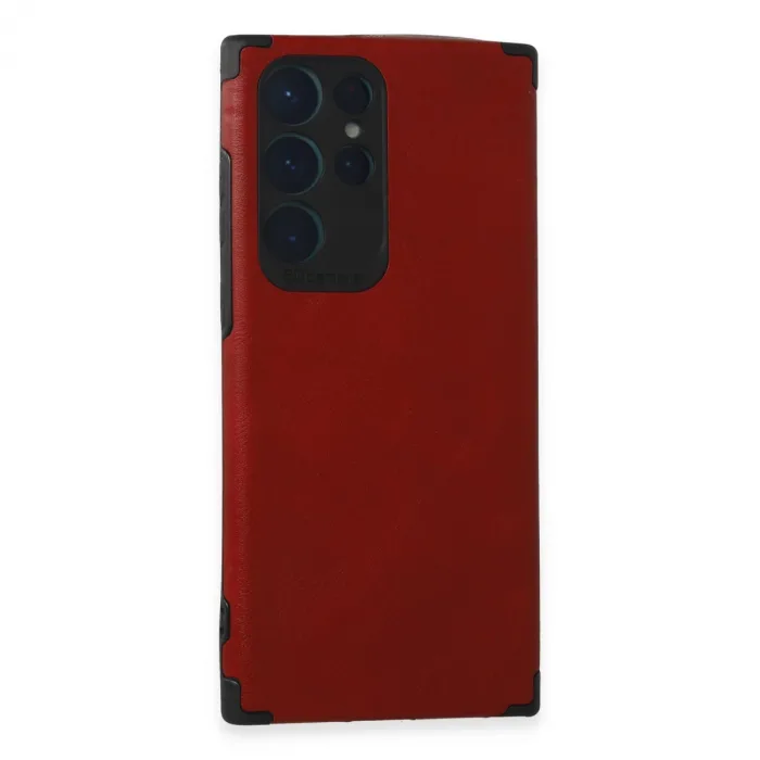 Samsung Galaxy S22 Ultra Kılıf Loop Deri Silikon - Kırmızı