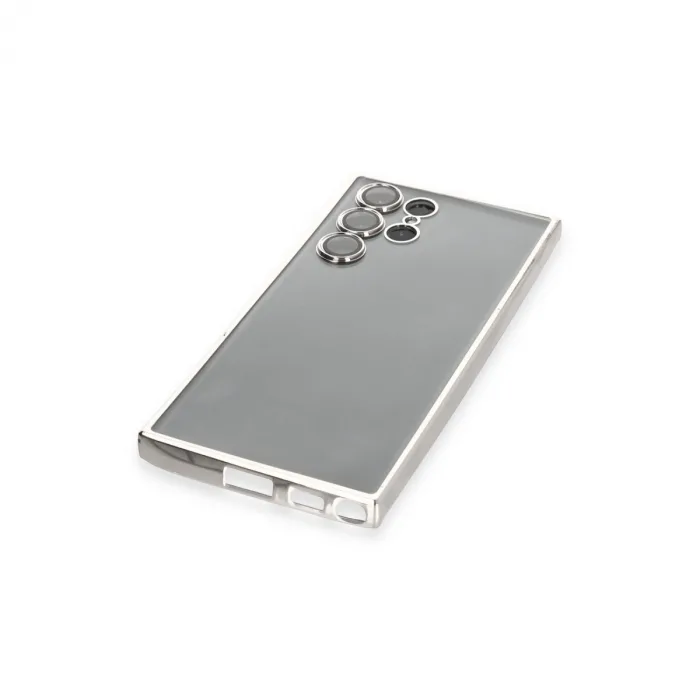 Samsung Galaxy S22 Ultra Kılıf Razer Lensli Silikon - Gümüş