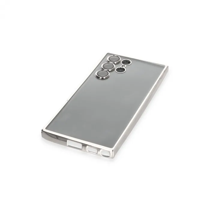 Samsung Galaxy S22 Ultra Kılıf Razer Lensli Silikon - Gümüş
