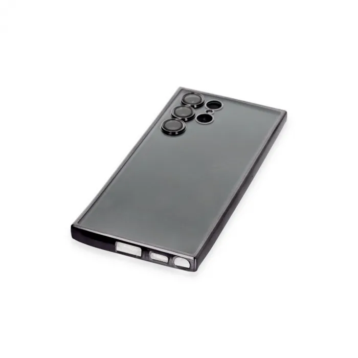 Samsung Galaxy S22 Ultra Kılıf Razer Lensli Silikon - Siyah