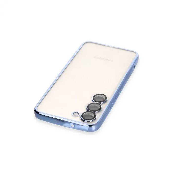 Samsung Galaxy S23 Kılıf Razer Lensli Silikon - Açık Mavi