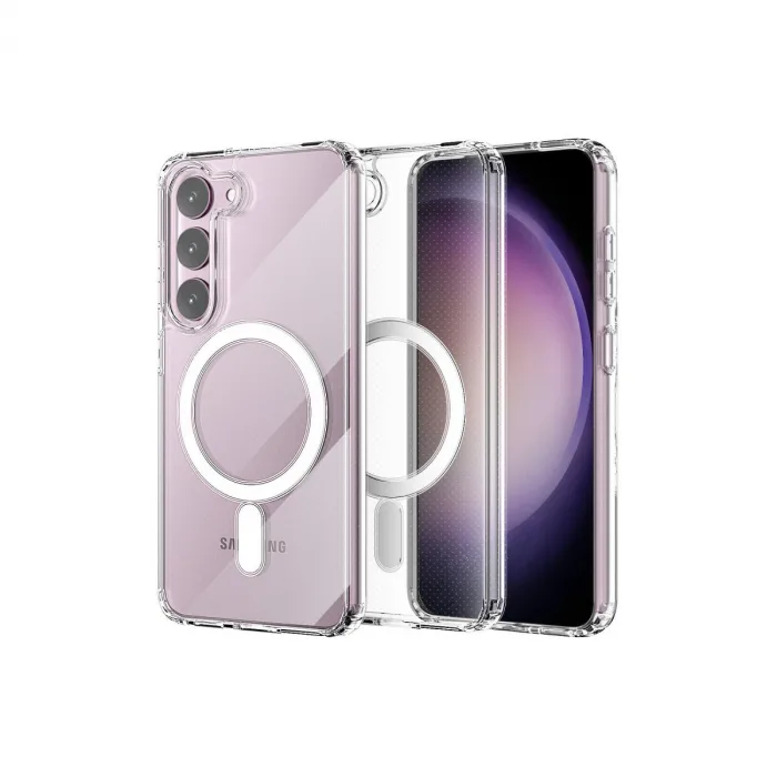 Samsung Galaxy S23 Plus Kılıf Magneticsafe Şeffaf Silikon - Şeffaf