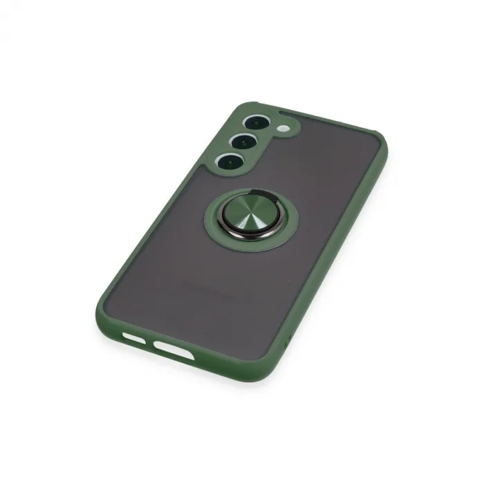 Samsung Galaxy S23 Plus Kılıf Montreal Yüzüklü Silikon Kapak - Yeşil