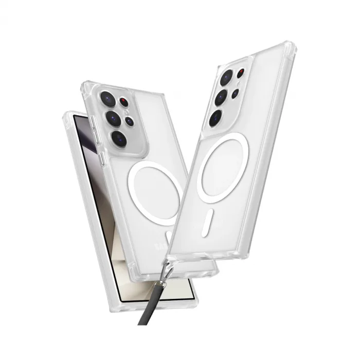 Samsung Galaxy S23 Ultra Kılıf Enka Magsafe Silikon Kılıf - Şeffaf