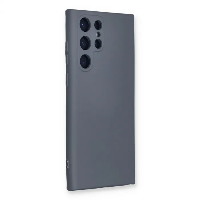 Samsung Galaxy S23 Ultra Kılıf Nano İçi Kadife Silikon - Gri