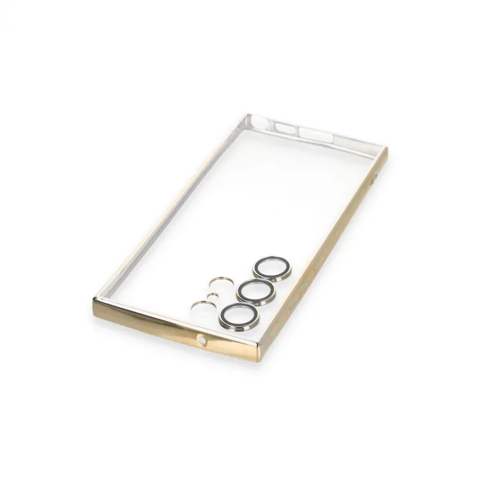 Samsung Galaxy S23 Ultra Kılıf Razer Lensli Silikon - Gold