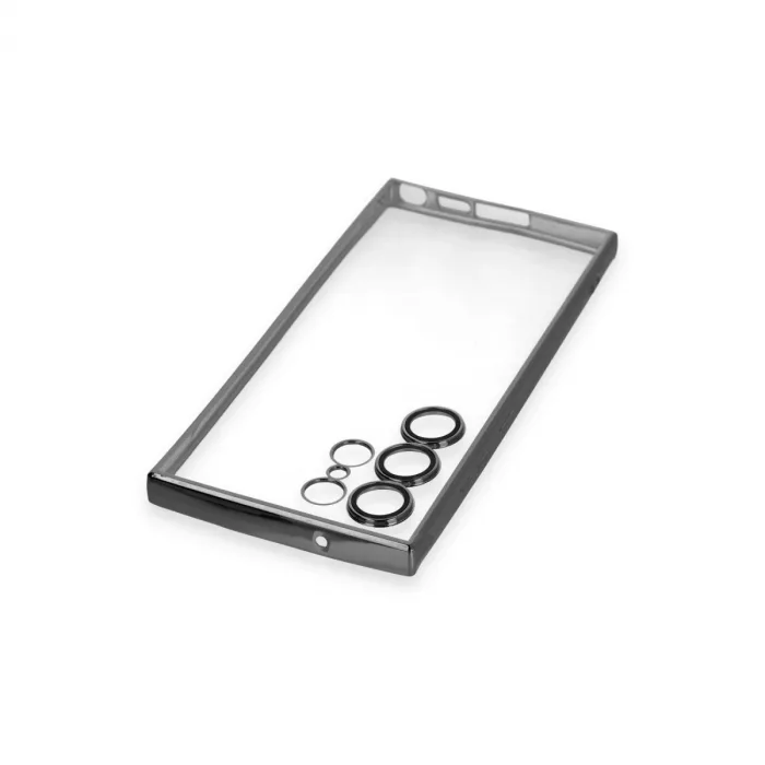 Samsung Galaxy S23 Ultra Kılıf Razer Lensli Silikon - Siyah