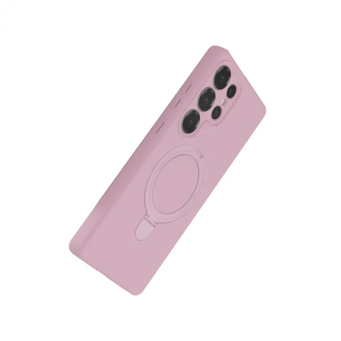 Samsung Galaxy S23 Ultra Regal Magsafe Standlı Kapak - Açık Pembe