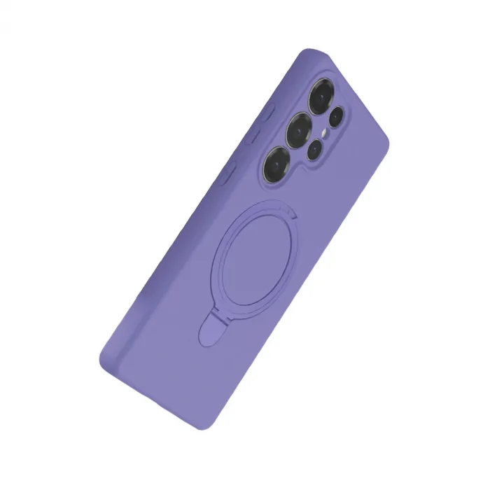 Samsung Galaxy S23 Ultra Regal Magsafe Standlı Kapak - Lila