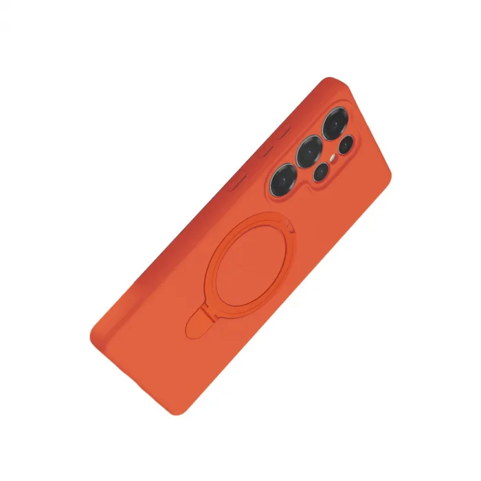 Samsung Galaxy S23 Ultra Regal Magsafe Standlı Kapak - Turuncu