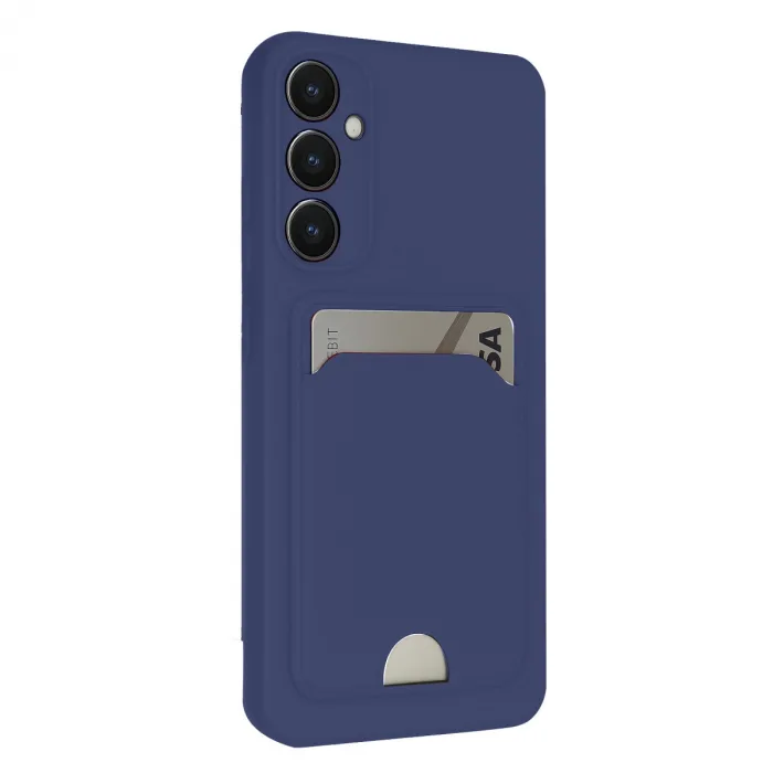 Samsung Galaxy S24 Fe Kılıf Kelvin Kartvizitli Silikon - Lacivert