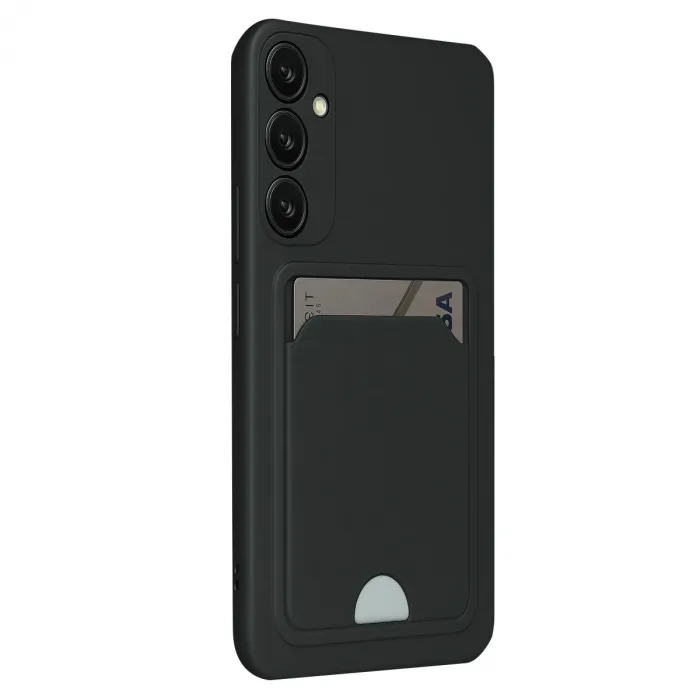 Samsung Galaxy S24 Fe Kılıf Kelvin Kartvizitli Silikon - Siyah