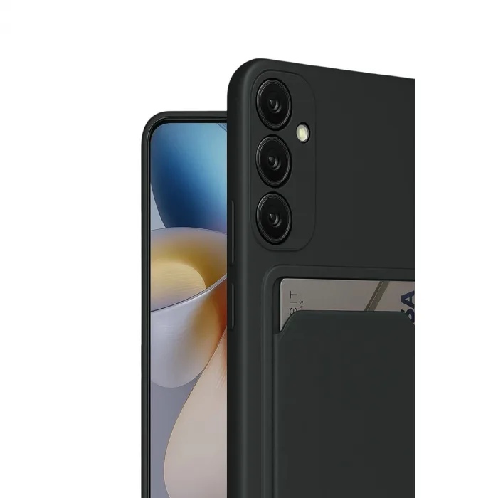 Samsung Galaxy S24 Fe Kılıf Kelvin Kartvizitli Silikon - Siyah