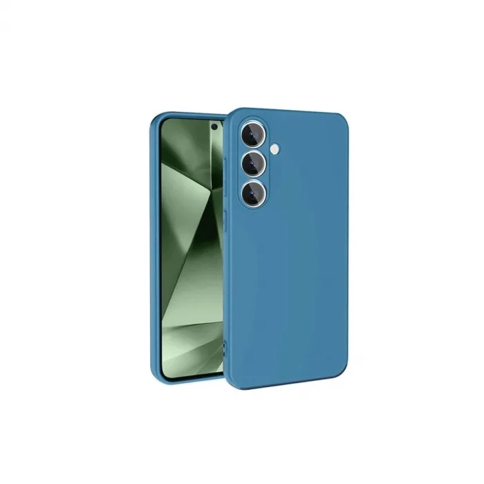 Samsung Galaxy S24 Fe Kılıf Nano İçi Kadife Silikon - Mavi