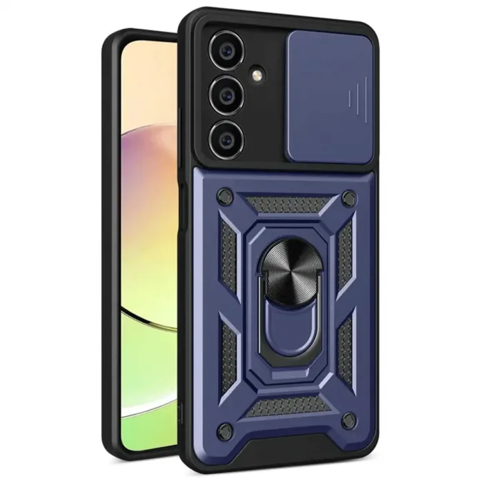 Samsung Galaxy S24 Fe Pars Lens Yüzüklü Silikon - Lacivert
