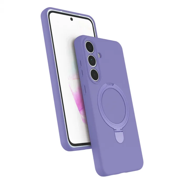 Samsung Galaxy S24 Fe Regal Magsafe Standlı Kapak - Lila
