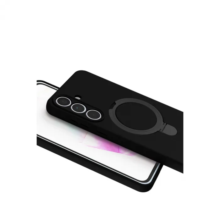 Samsung Galaxy S24 Fe Regal Magsafe Standlı Kapak - Siyah