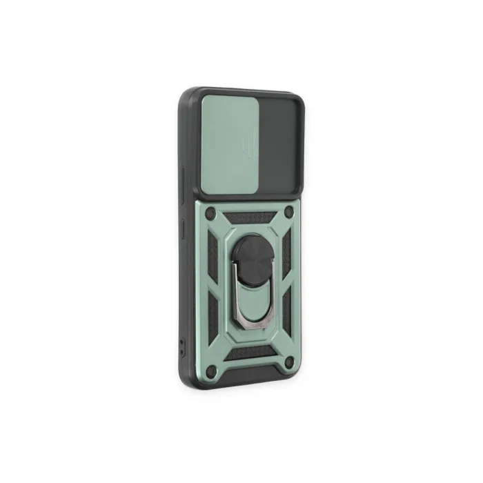 Samsung Galaxy S24 Kılıf Pars Lens Yüzüklü Silikon - Yeşil