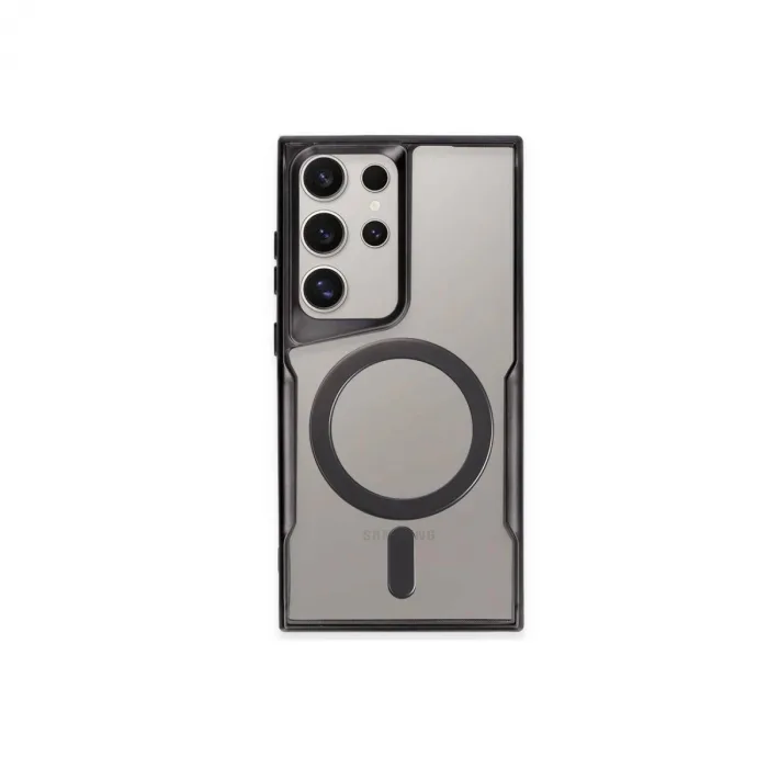Samsung Galaxy S24 Ultra Kılıf Boyi Magsafe Silikon Kapak - Siyah