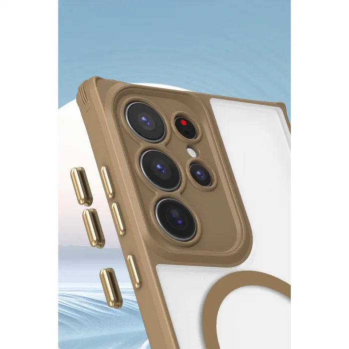 Samsung Galaxy S24 Ultra Kılıf Enka Magsafe Silikon Kılıf - Titan Gri