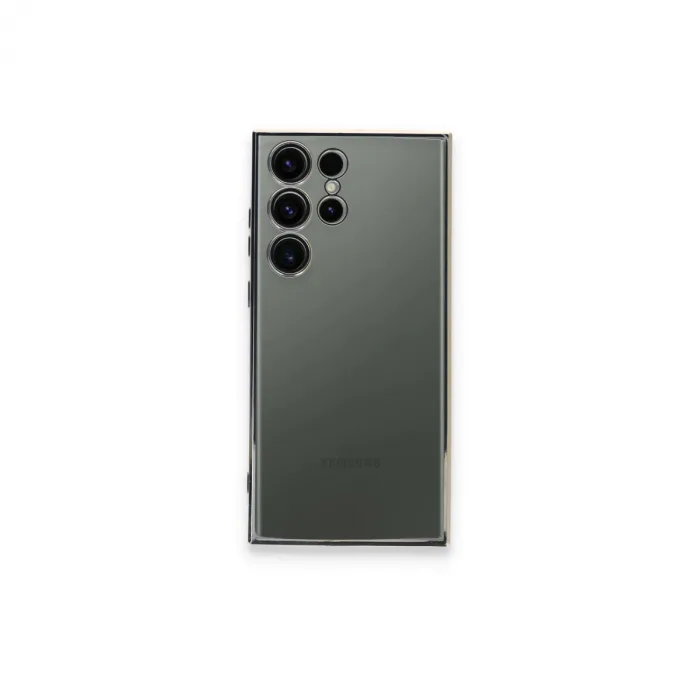 Samsung Galaxy S24 Ultra Kılıf Razer Lensli Silikon - Gümüş