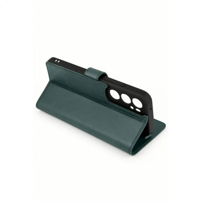 Samsung Galaxy S25 Edge Trend S Plus Kapaklı Kılıf - Koyu Yeşil