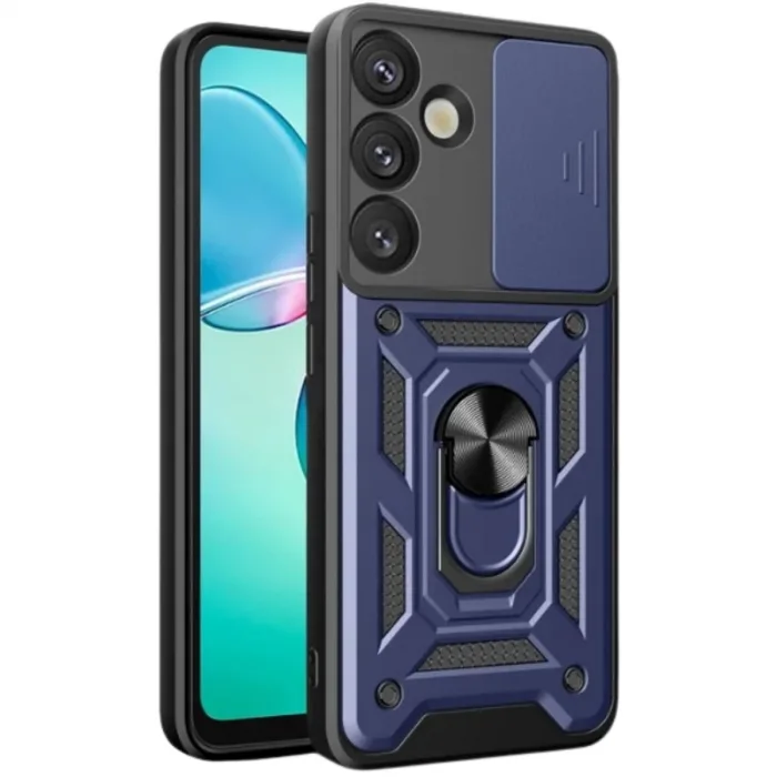 Samsung Galaxy S25 Fe Pars Lens Yüzüklü Silikon - Lacivert