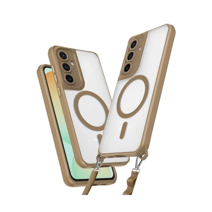 Samsung Galaxy S25 Plus Kılıf Enka Magsafe Silikon Kılıf - Desert